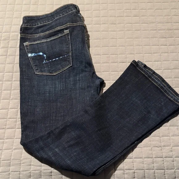 American Eagle Outfitters Skinny Kick Dark Wash Jeans - Picture 6 of 8